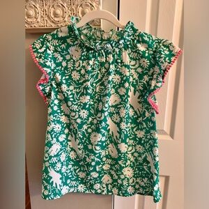 THML Women Floral Blouse with Pink Accents - SZ M